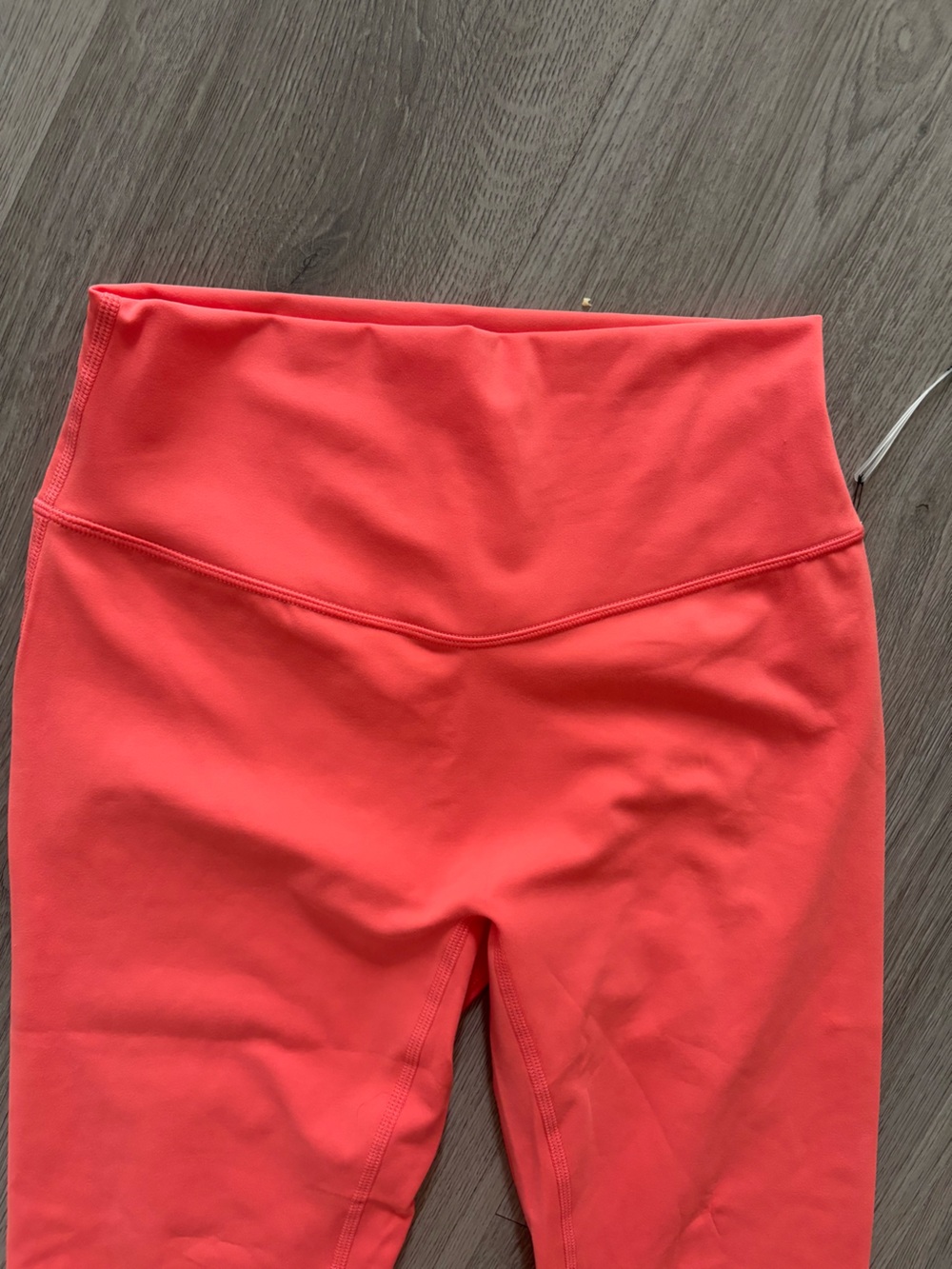 Women’s High-Waist Leggings in Coral Pink - PURSUE YOUR BEST - Picture 3 of 4